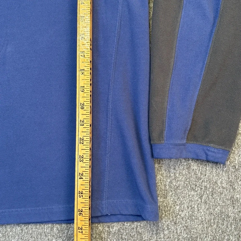 The North Face Mens Pullover‎ Fleece Quarter Zip Gray Blue Large